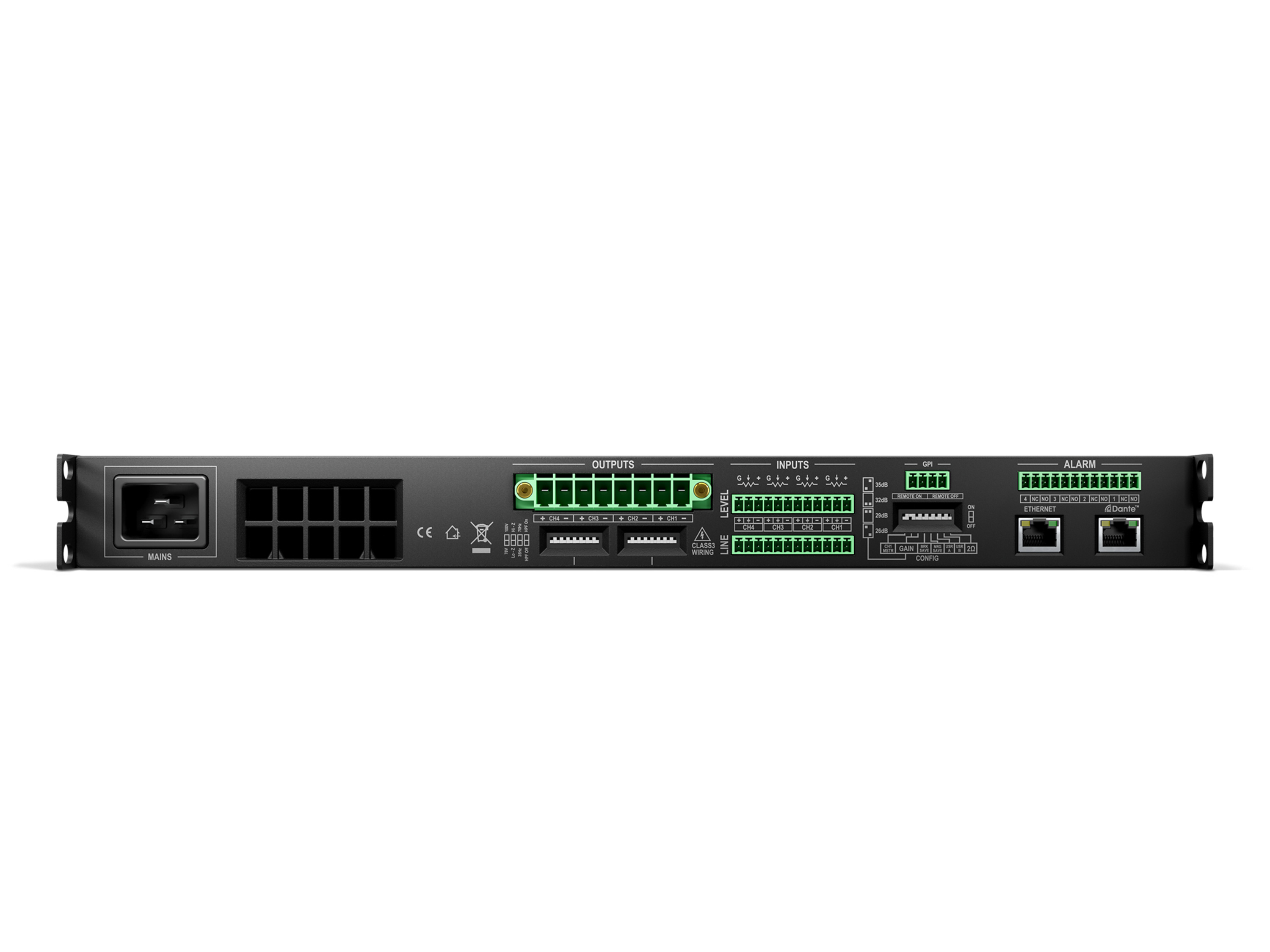 BOSE PSX2404D 自適應四通道功率放大器-后視圖